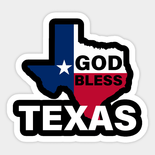 God bless Texas Sticker by OnuM2018